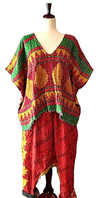 Kantha Bae OG V Crop Top. Fully Reversible 4 Ways (Multi color)