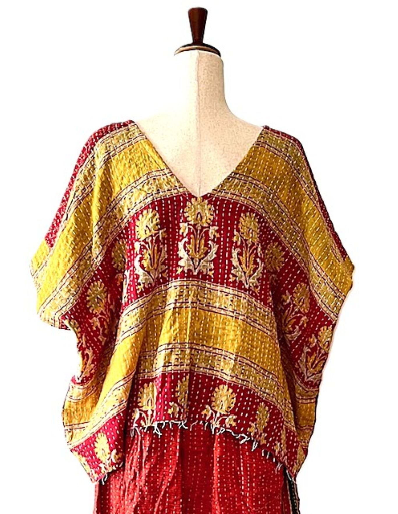 Kantha Bae OG V Crop Top. Fully Reversible 4 Ways (Multi color)