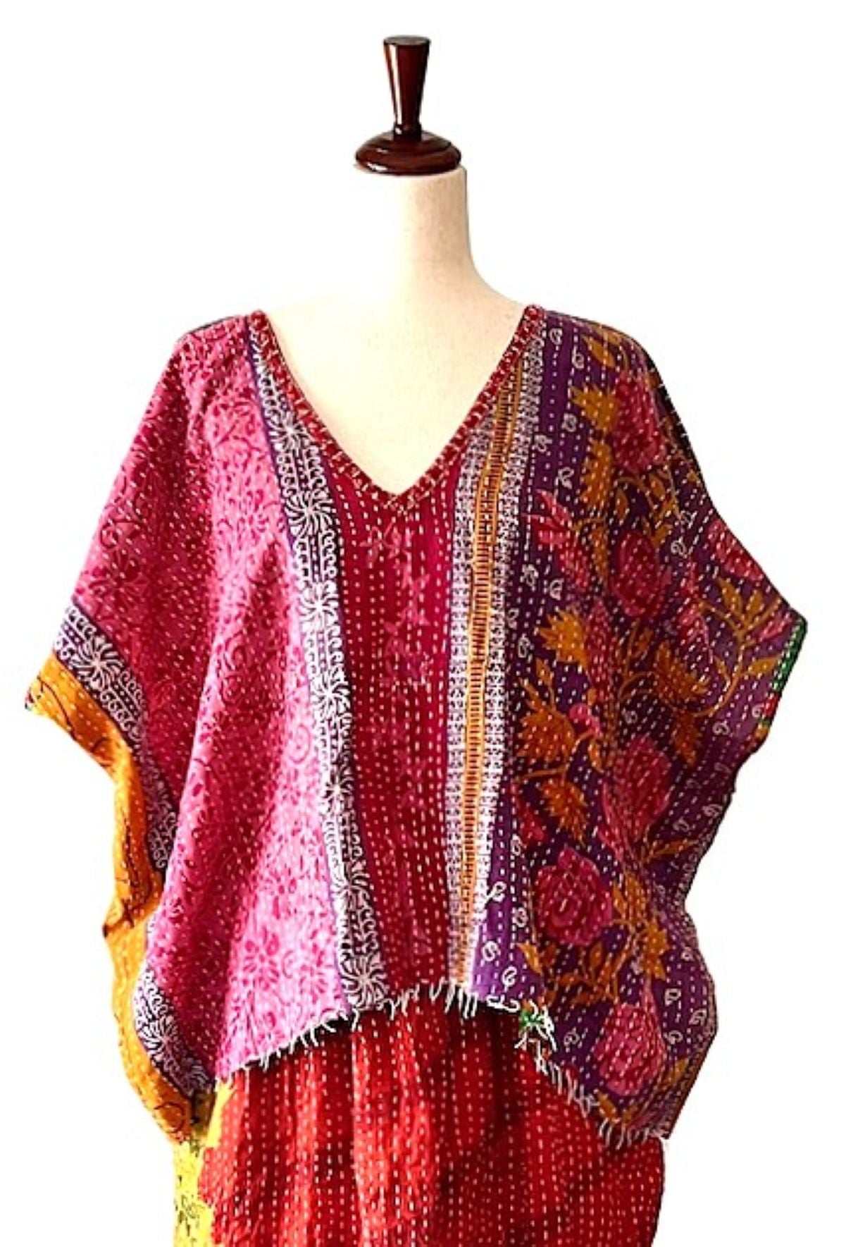 Kantha Bae OG V Crop Top. Fully Reversible 4 Ways (Multi color)