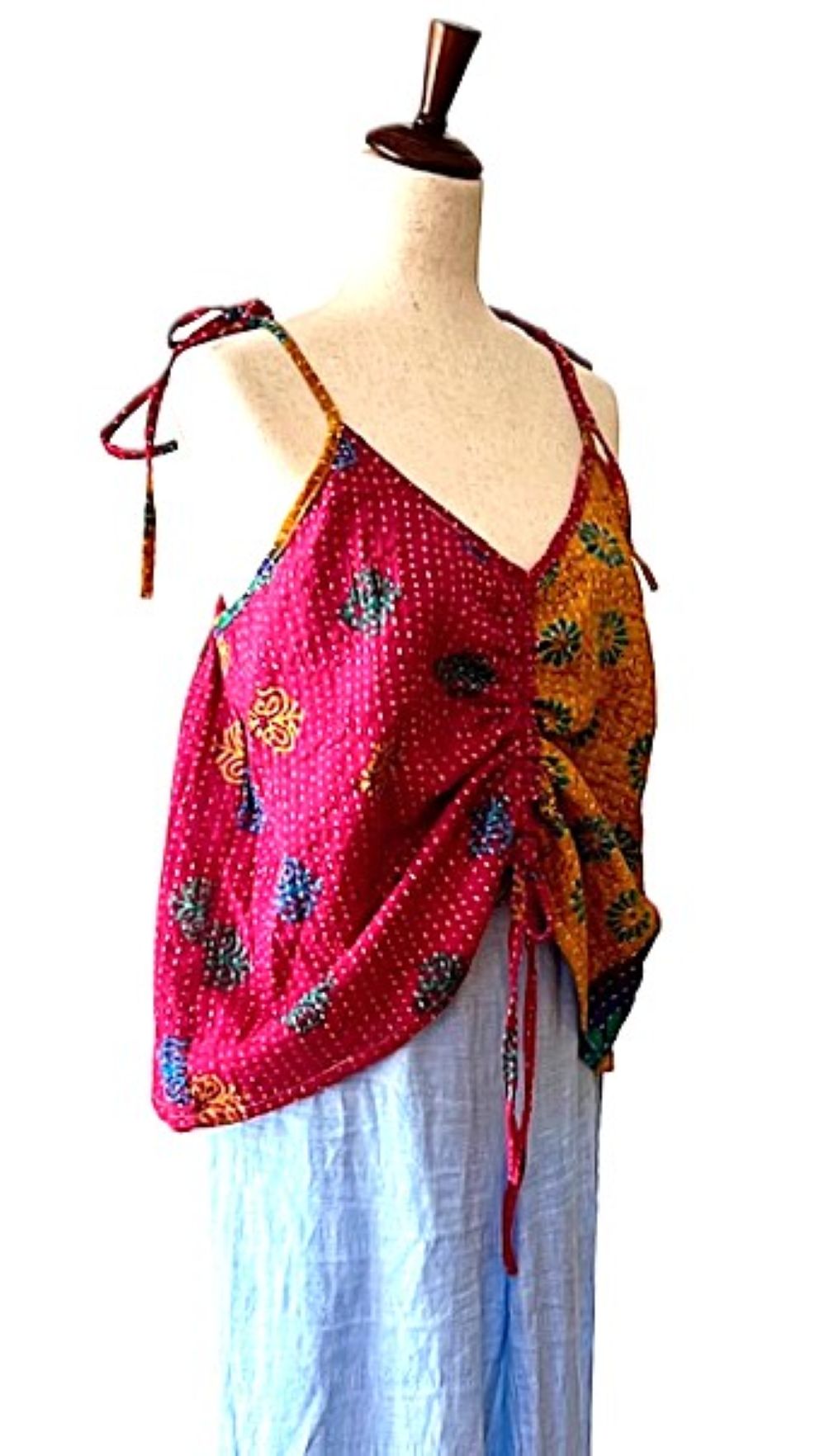 Kantha Bae Butterfly Tank Top, Fully Reversible. (Multi Color)