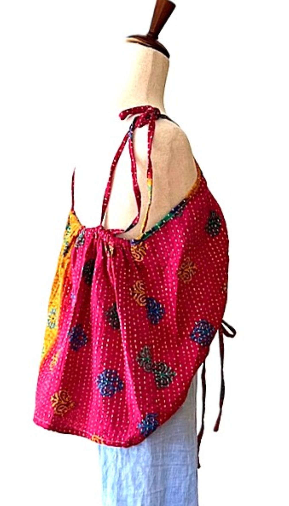 Kantha Bae Butterfly Tank Top, Fully Reversible. (Multi Color)