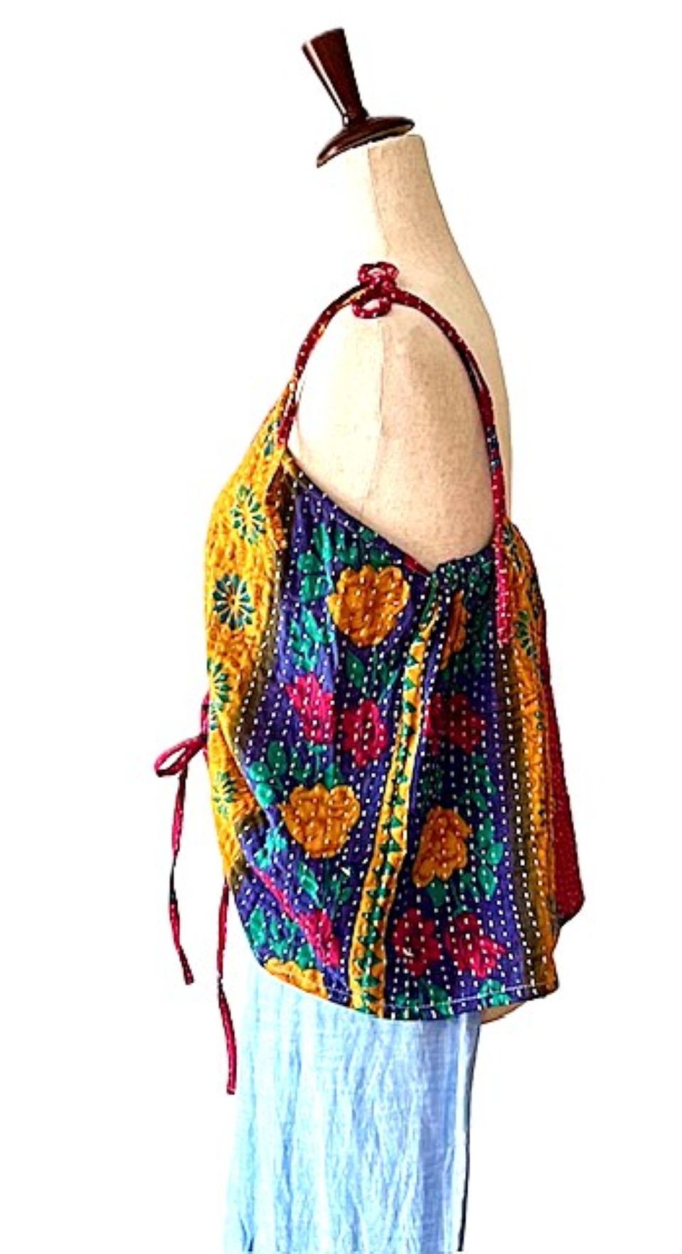 Kantha Bae Butterfly Tank Top, Fully Reversible. (Multi Color)