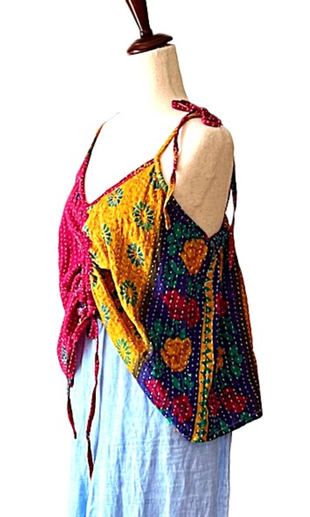 Kantha Bae Butterfly Tank Top, Fully Reversible. (Multi Color)