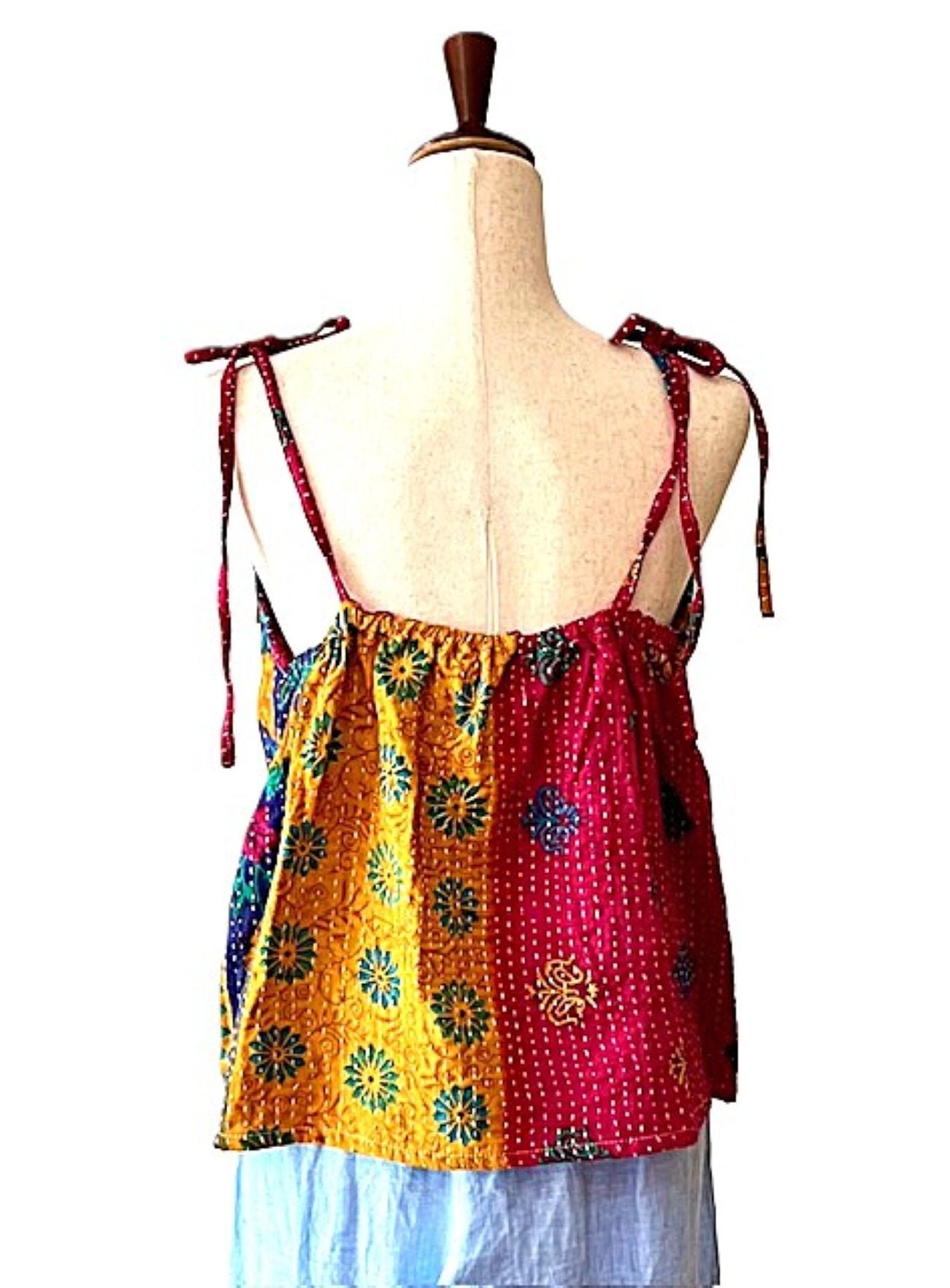 Kantha Bae Butterfly Tank Top, Fully Reversible. (Multi Color)