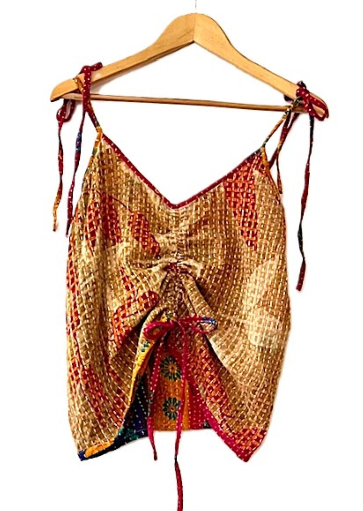 Kantha Bae Butterfly Tank Top, Fully Reversible. (Multi Color)