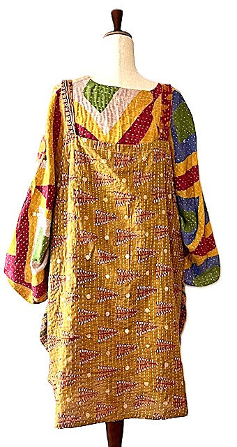Kantha Bae Cotton Seeker Short Dress Could Be A Favorite (Mustard)