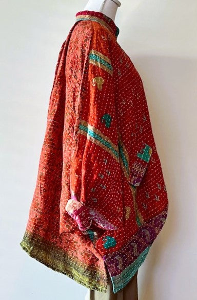 Kantha Bae Dylan's Button Down Shirt Is Versatile - Red