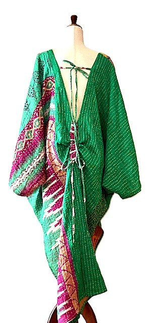 Kantha Bae Moondance Midi Muu (Green Mixed Print)
