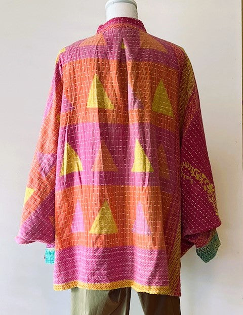 Kantha Bae Dylan's Button Down Shirt Is Versatile (Fuschia/Purple)