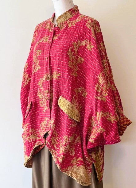 Kantha Bae Dylan's Button Down Shirt Is Versatile - Pink