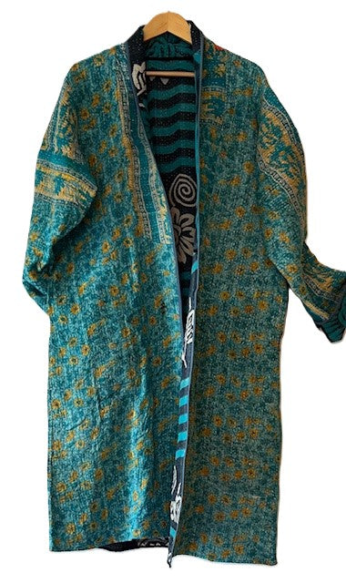 Specialty Collection: Designer Patchwork Hand Embroidered. Classic and Tailored. (Blue)