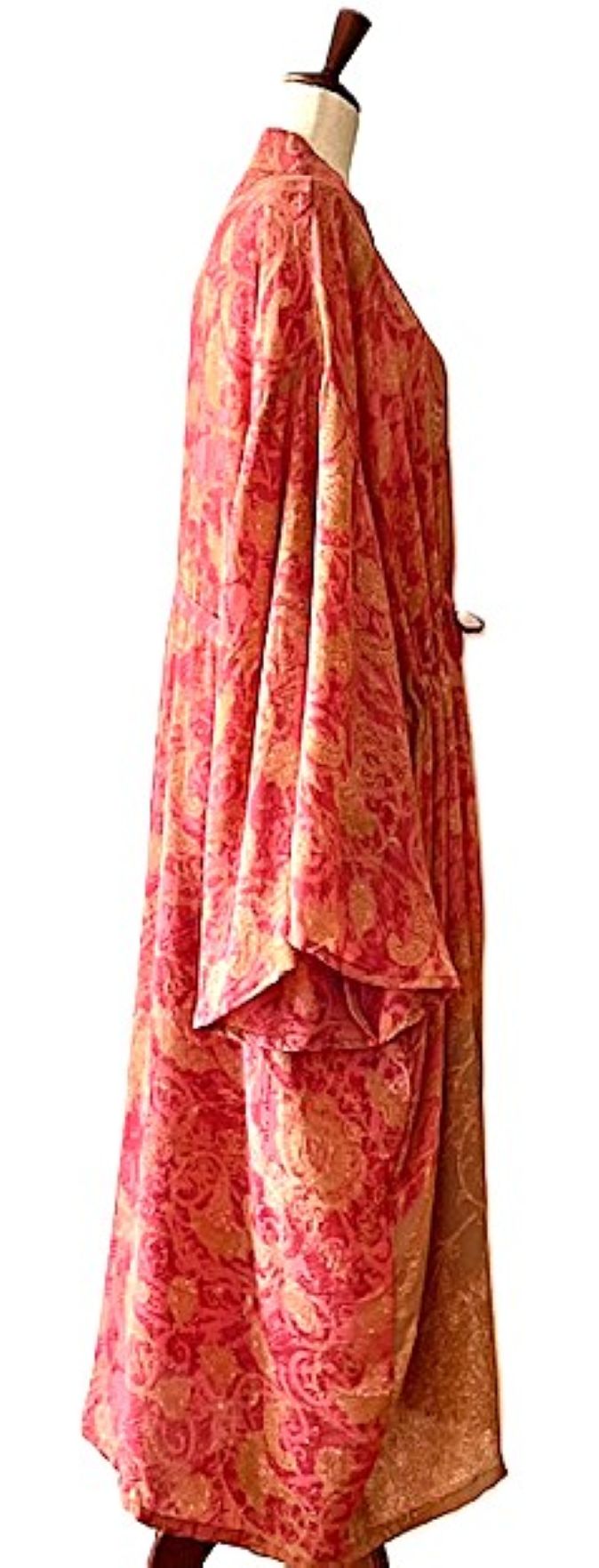 Kantha Bae Silk Dreamweaver Kimono Is A Statement Piece. (Rose Abstract)