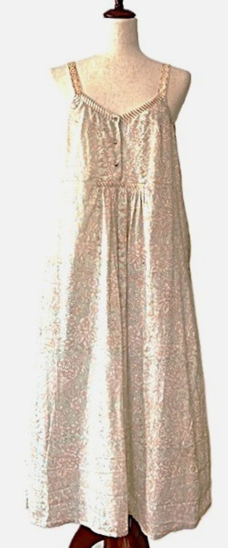 Dresses: Strappy Boho Midi Pastel Block Printed Dress. Feminine.