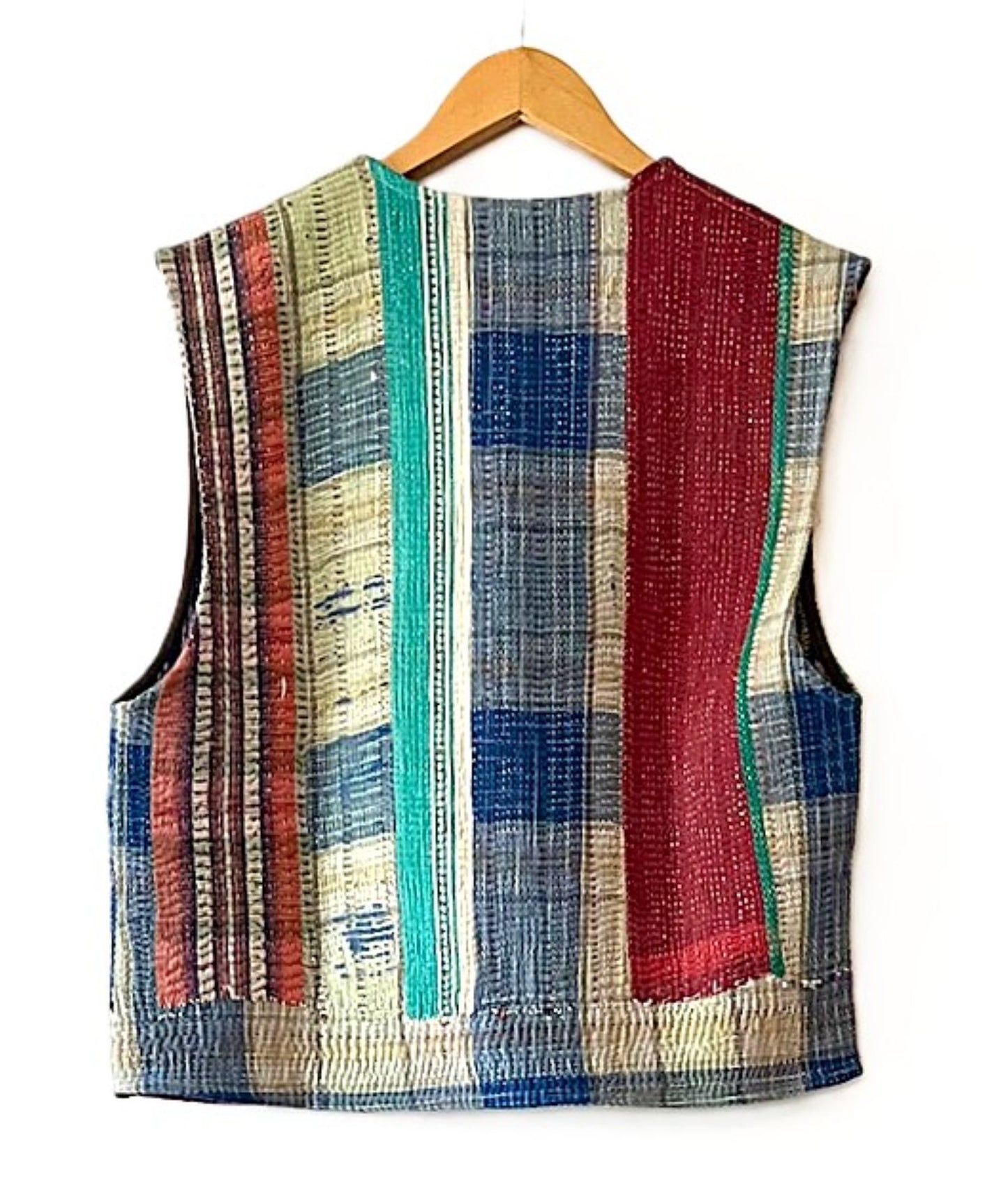 Vest, Designer Waistcoat Is Handmade, Fully Reversible And Exceptional (Colorblock)