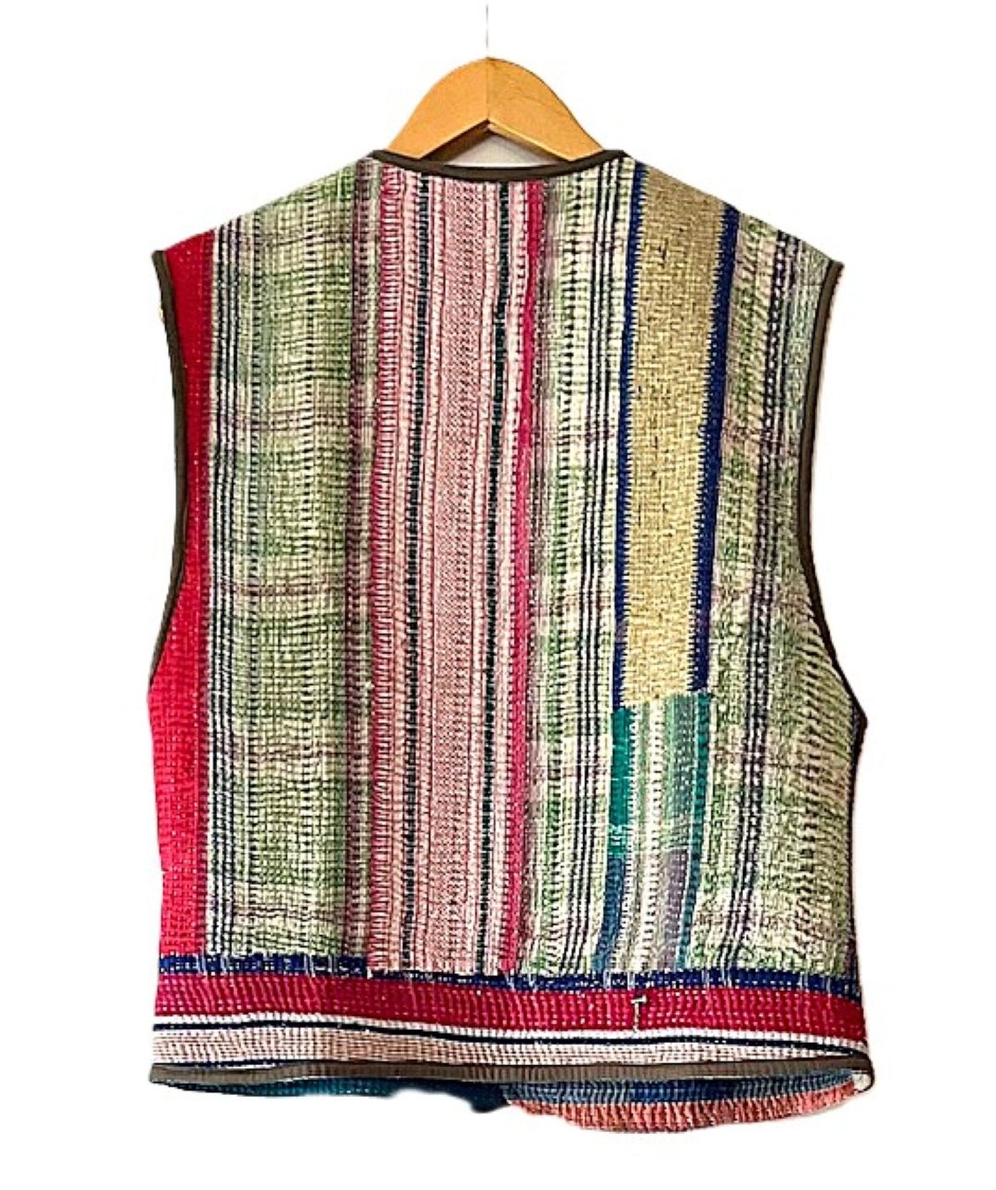 Vest, Designer Waistcoat Is Handmade, Fully Reversible And Exceptional (Colorblock)