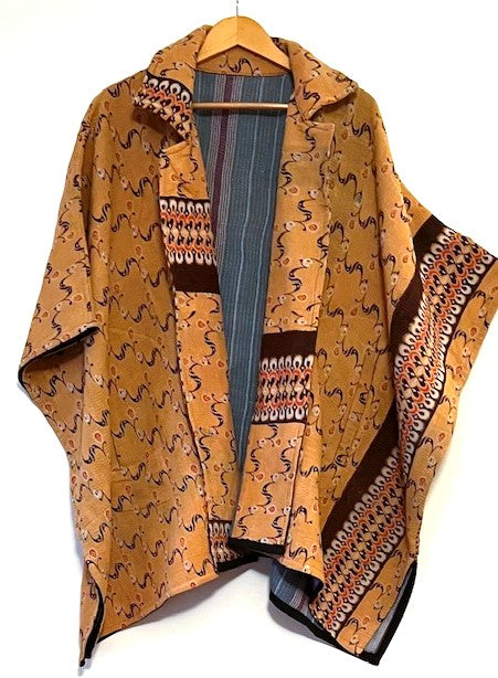 Fully Reversible Blanket Coat IS A Knock-Out (Bronze)