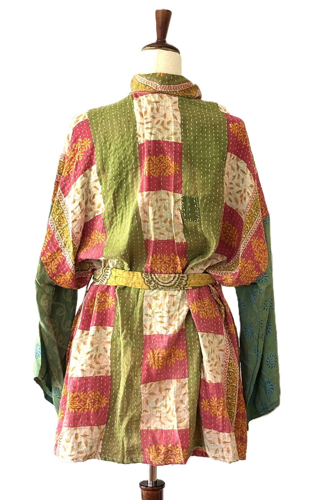 Kantha Bae Pareo Kantha Shortie Majestic Kimono (Olive)