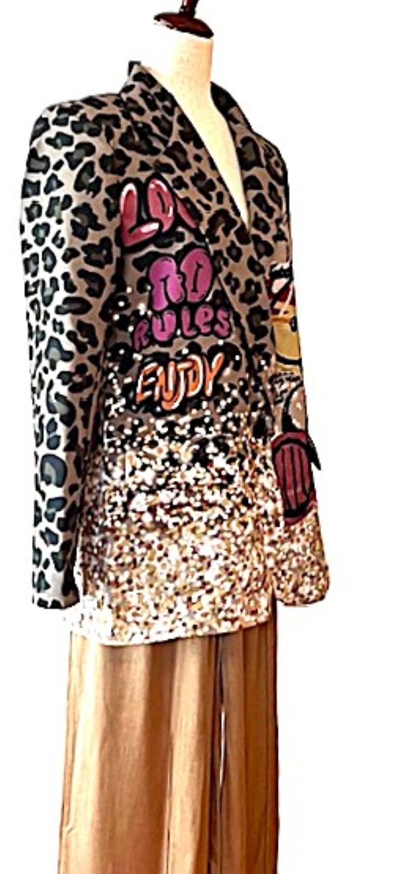 Contemporary One Size Italian "Snoopy" Printed Blazer. Best Seller