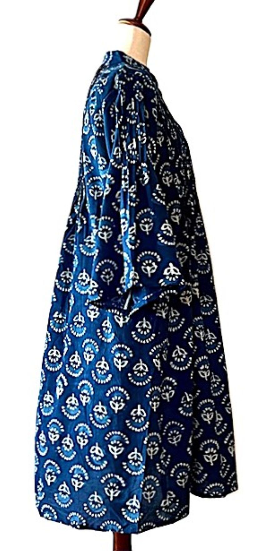 Dresses: Indigo Hand Blocked Print Is Smart and Tailored (Indigo).