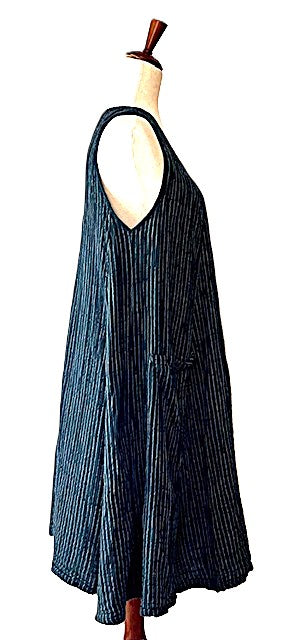 Dresses: One Size Hand Woven High End Organic Cotton (Navy)