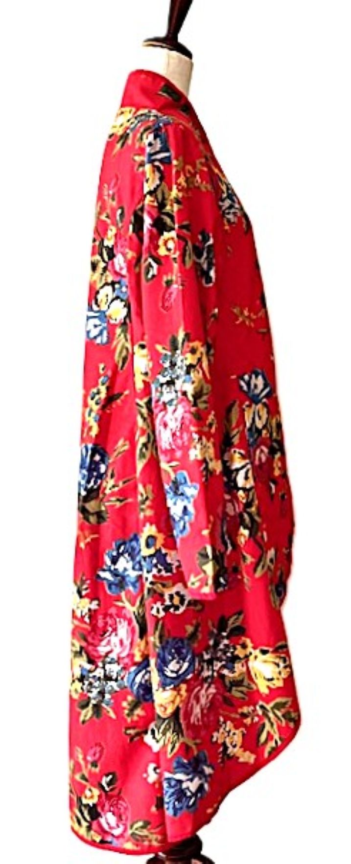 Jackets, Fully Lined Tulip Cut Designer Waist Coat (Red Floral)