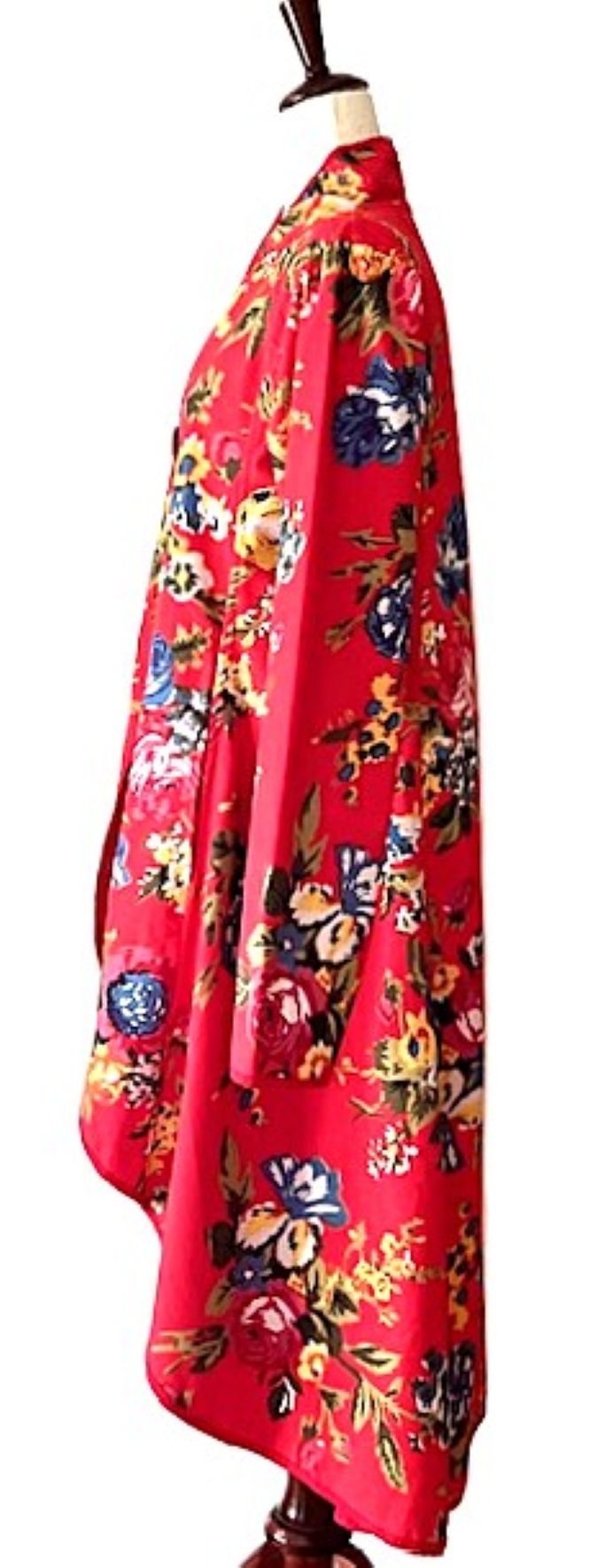 Jackets, Fully Lined Tulip Cut Designer Waist Coat (Red Floral)