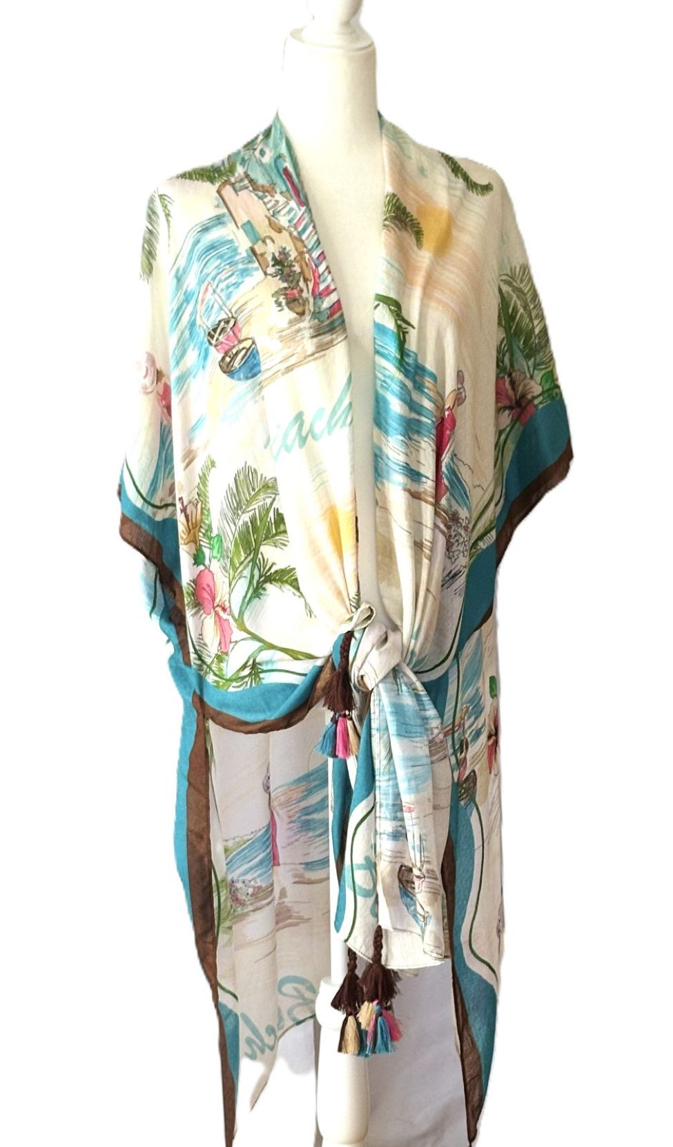 Tops: Costal Breeze Paradise Kimono Is In My Suitcase.