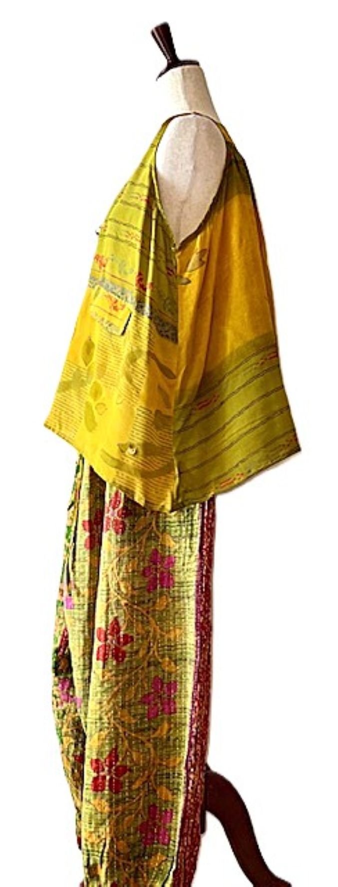Kantha Bae Cool Kantha Cotton Joggers, Best Seller. Red Green