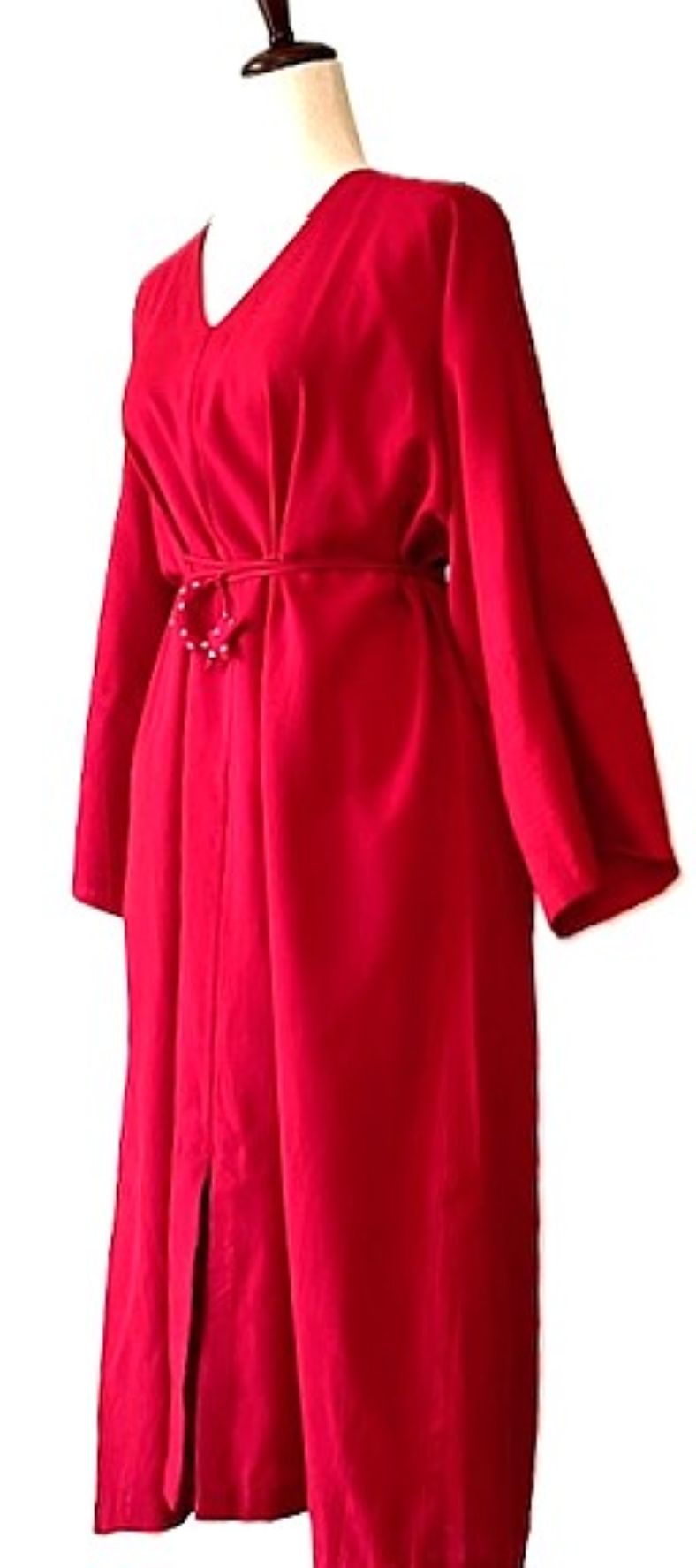 Dresses: Easy Kaftan Style Midi Looks Rich And Dramatic. (Red)
