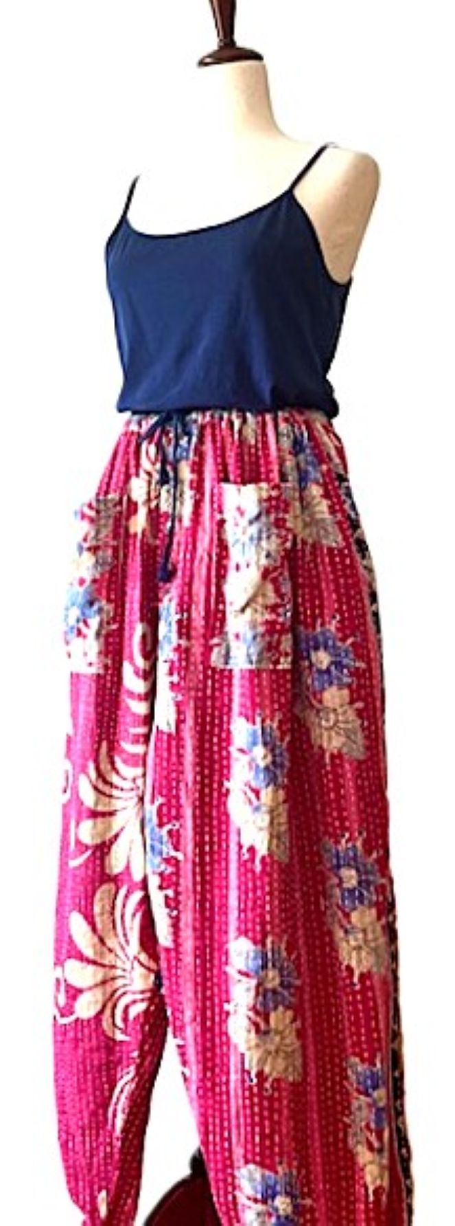 Kantha Bae Cool Kantha Cotton Joggers. Best Seller (Pink)