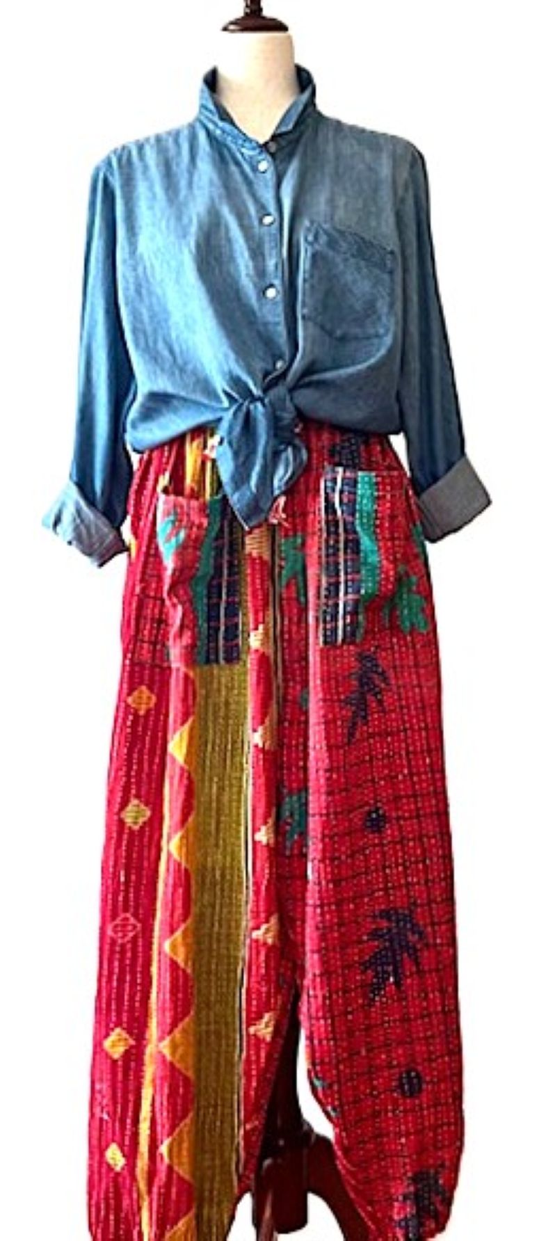 Kantha Bae Cool Kantha Cotton Joggers. Best Seller (Abstract)
