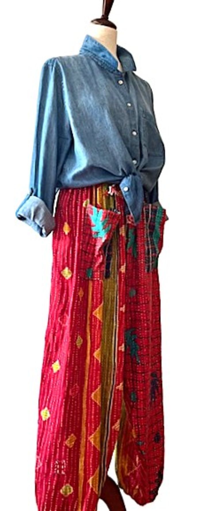 Kantha Bae Cool Kantha Cotton Joggers. Best Seller (Abstract)