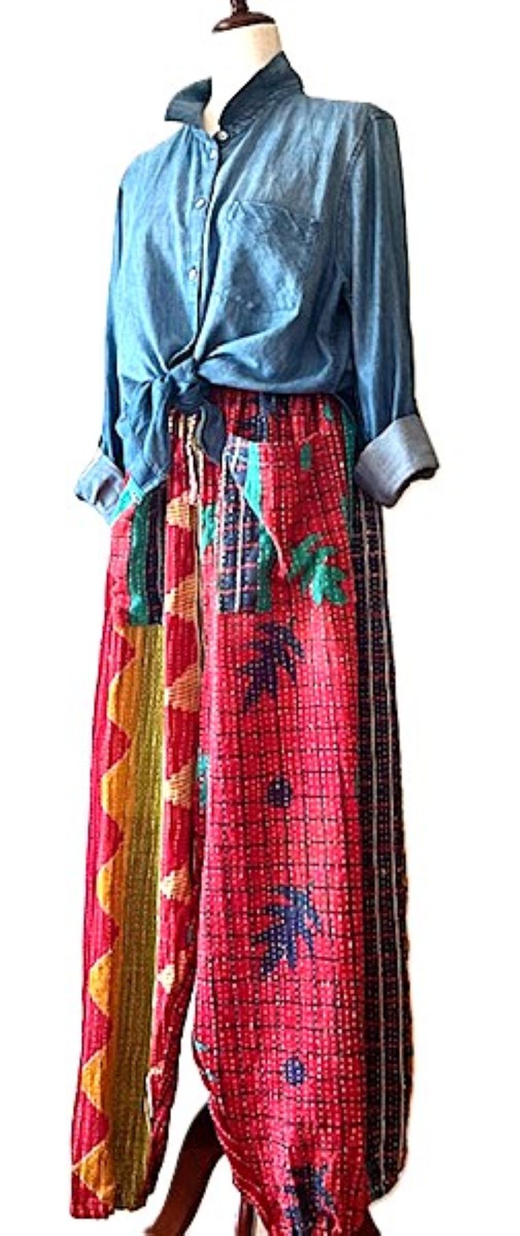 Kantha Bae Cool Kantha Cotton Joggers. Best Seller (Abstract)