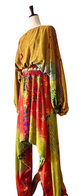 Kantha Bae Duality Everyday Harem Pant. Fully reversible. Mulit