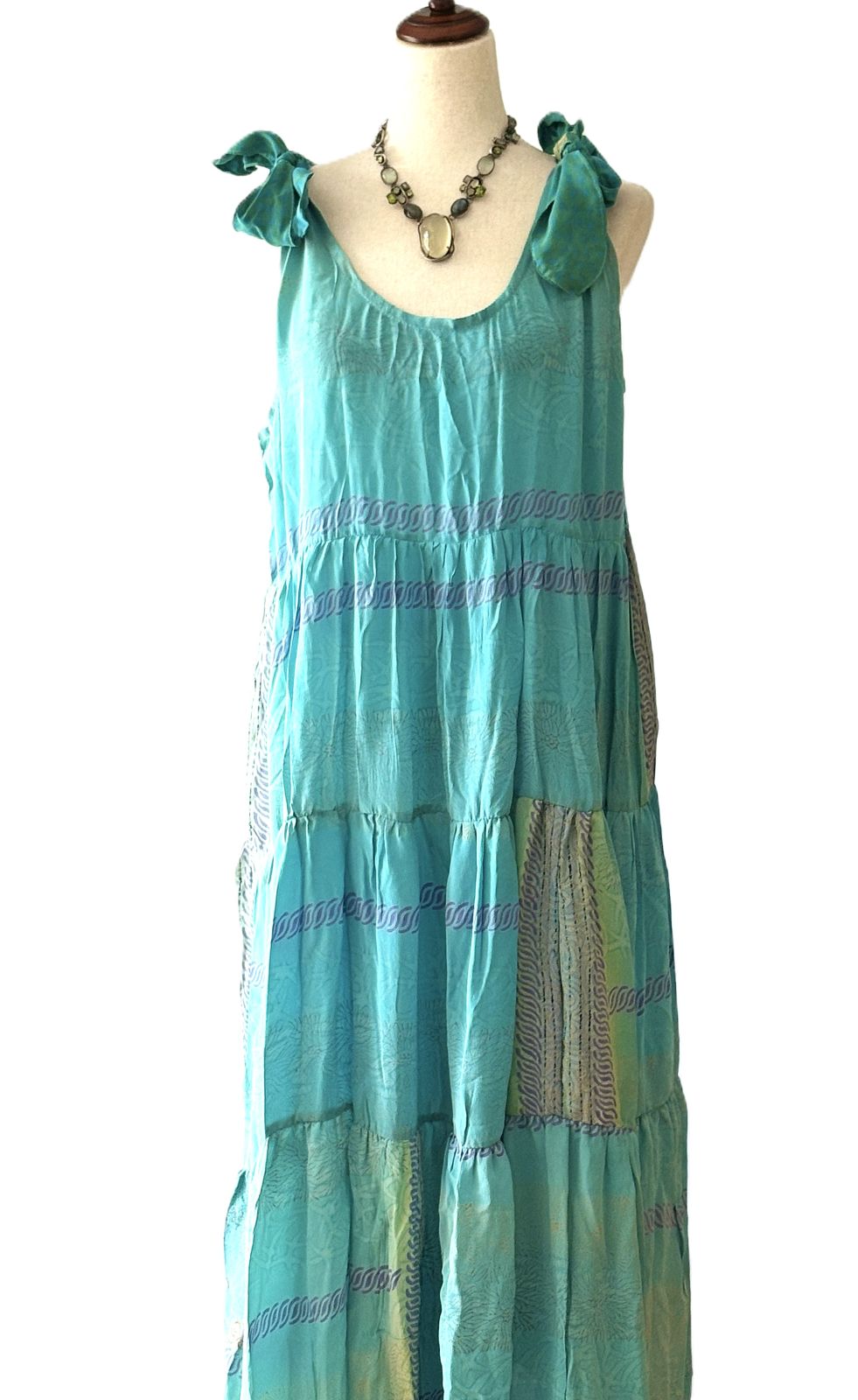 Kantha Bae Silk Celeste Maxi (Water)
