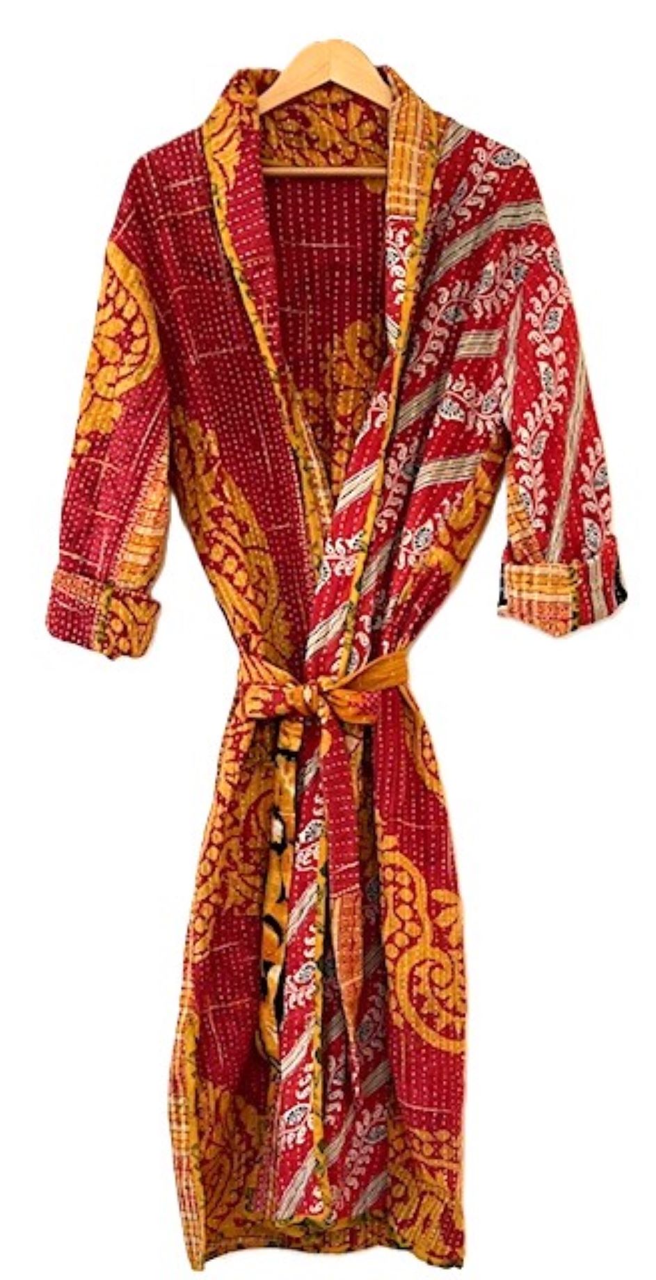 Specialty Collection: Patchwork Vintage Handmade Jacket and Robe. Rare Print