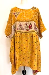 Artisan Quilt Mini Dress. Comfortable, Soft, and Very Chic (Dots)