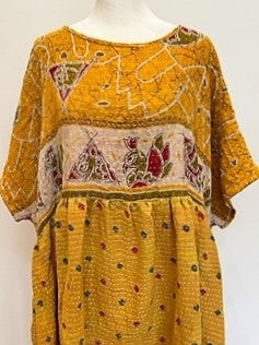 Artisan Quilt Mini Dress. Comfortable, Soft, and Very Chic (Dots)