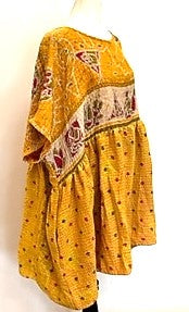 Artisan Quilt Mini Dress. Comfortable, Soft, and Very Chic (Dots)