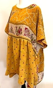 Artisan Quilt Mini Dress. Comfortable, Soft, and Very Chic (Dots)