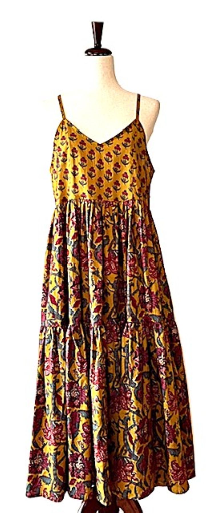 Dresses, Strappy Tiered Midi Length Is Stylish (Earth Tones)