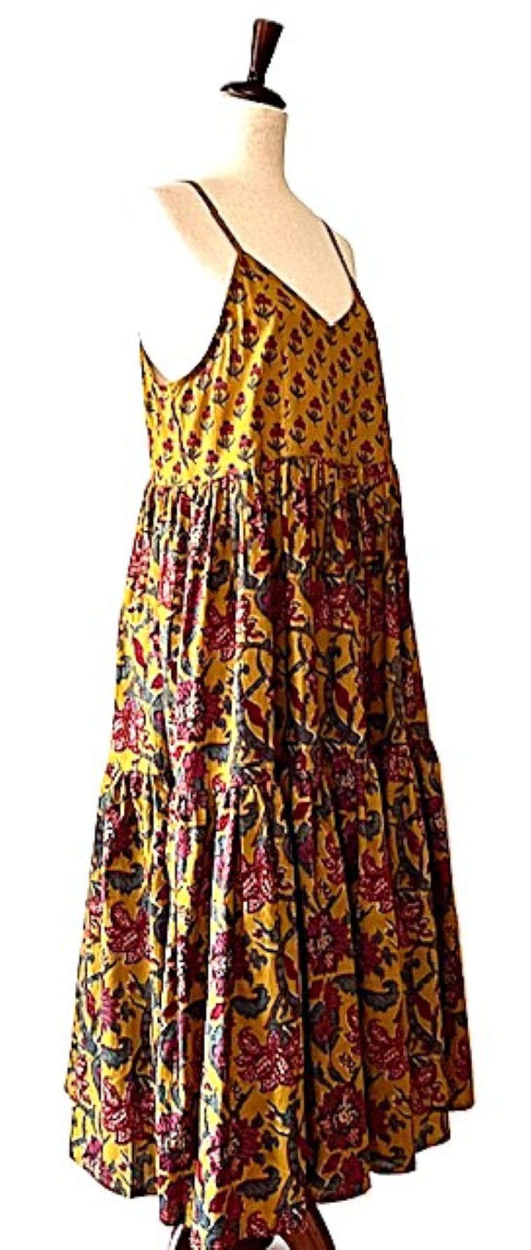 Dresses, Strappy Tiered Midi Length Is Stylish (Earth Tones)