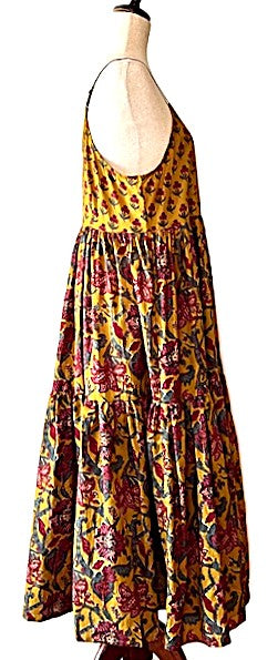 Dresses, Strappy Tiered Midi Length Is Stylish (Earth Tones)