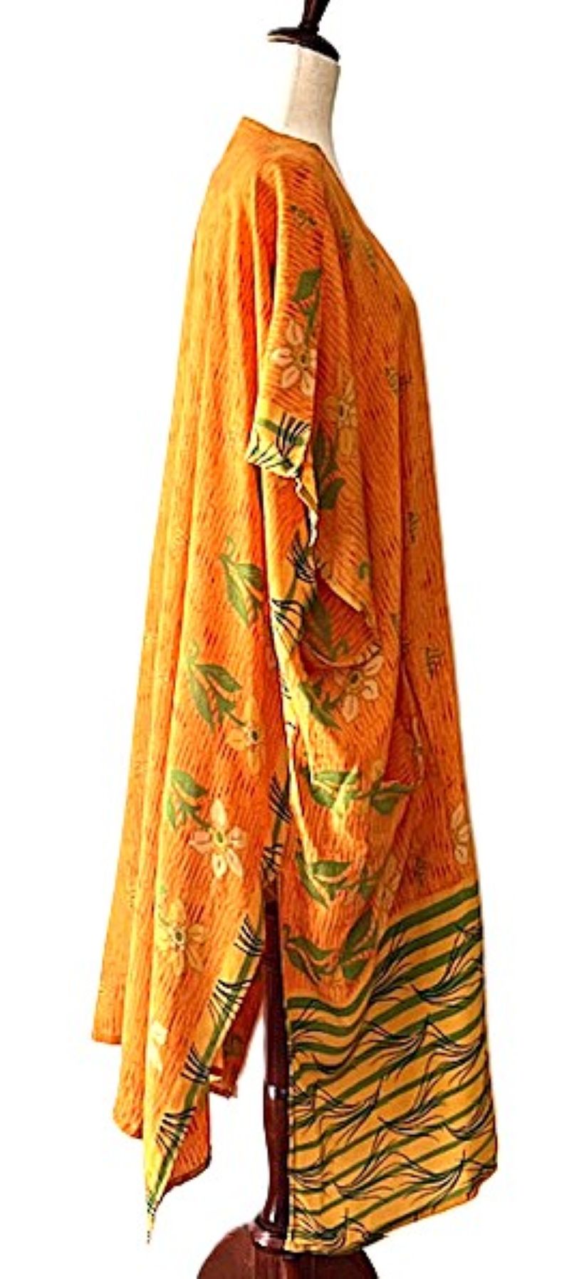 Kantha Bae Silk Solstice Kimono, The Perfect Overwear Layer (Orange)