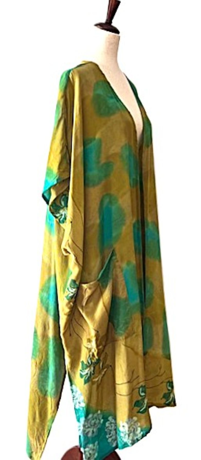 Kantha Bae Silk Solstice Kimono, The Perfect Overwear Layer (Cerise)