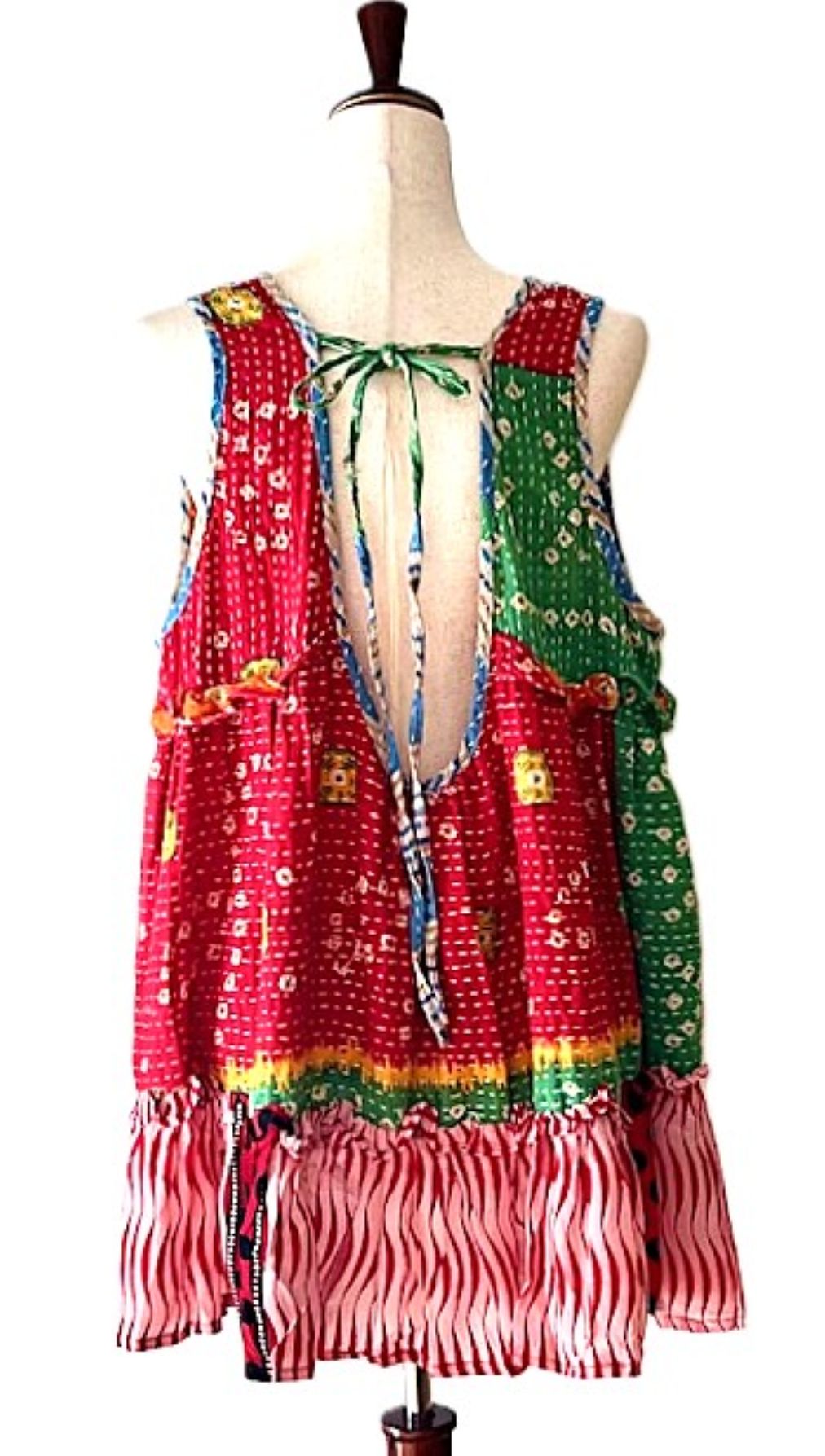 Kantha Bae Mystic Tunic, Mixed Print (Red Green)