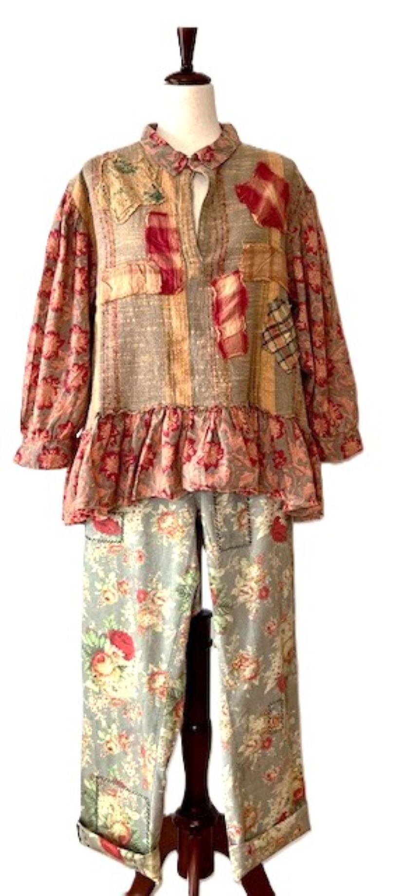 Top: Jaded Gypsy's Early Bloom Top Will Charm You. Best Seller. (Mixed Print)