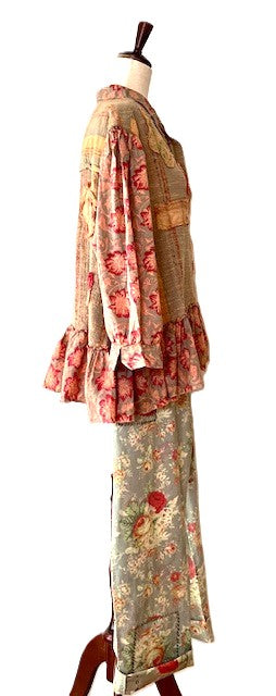 Top: Jaded Gypsy's Early Bloom Top Will Charm You. Best Seller. (Mixed Print)