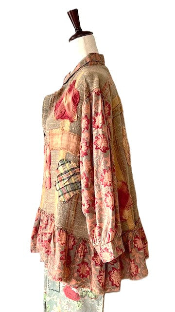 Top: Jaded Gypsy's Early Bloom Top Will Charm You. Best Seller. (Mixed Print)