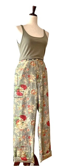 Pants. Relaxed Fit Traveler Pants, Floral Meadow